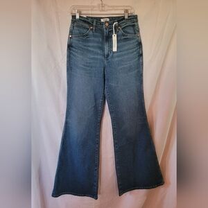 WRANGLER Woman's Wanderer 622 High Rise Flare Medium Wash Jeans 28x34 NEW